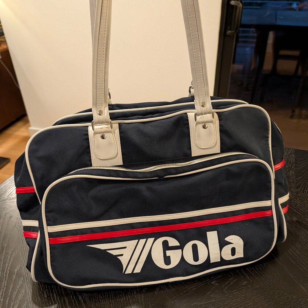 Gola Navy Blue Duffel Bag with Red and White accents